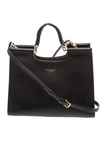 Dolce & Gabbana Leather Small Sicily Shopping Bag