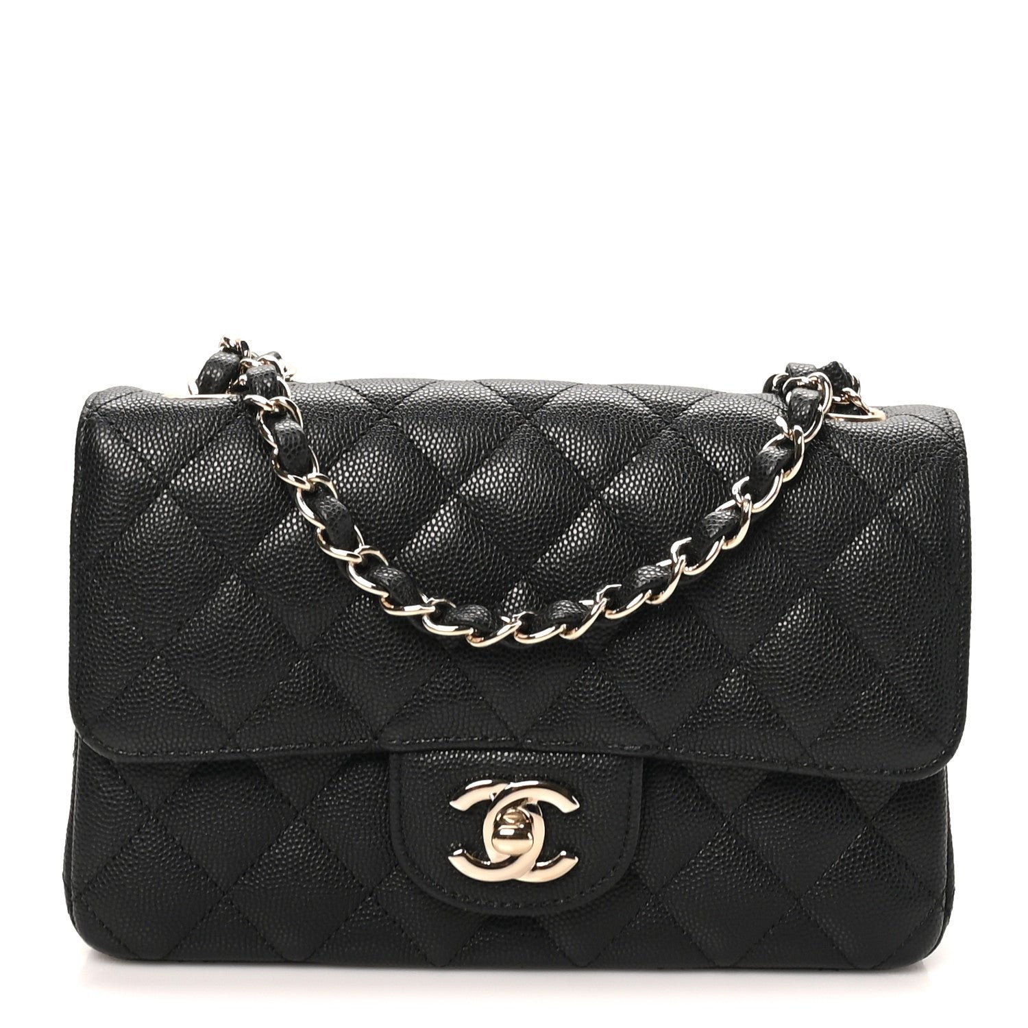 Chanel Caviar Quilted Mini Rectangular Flap Black