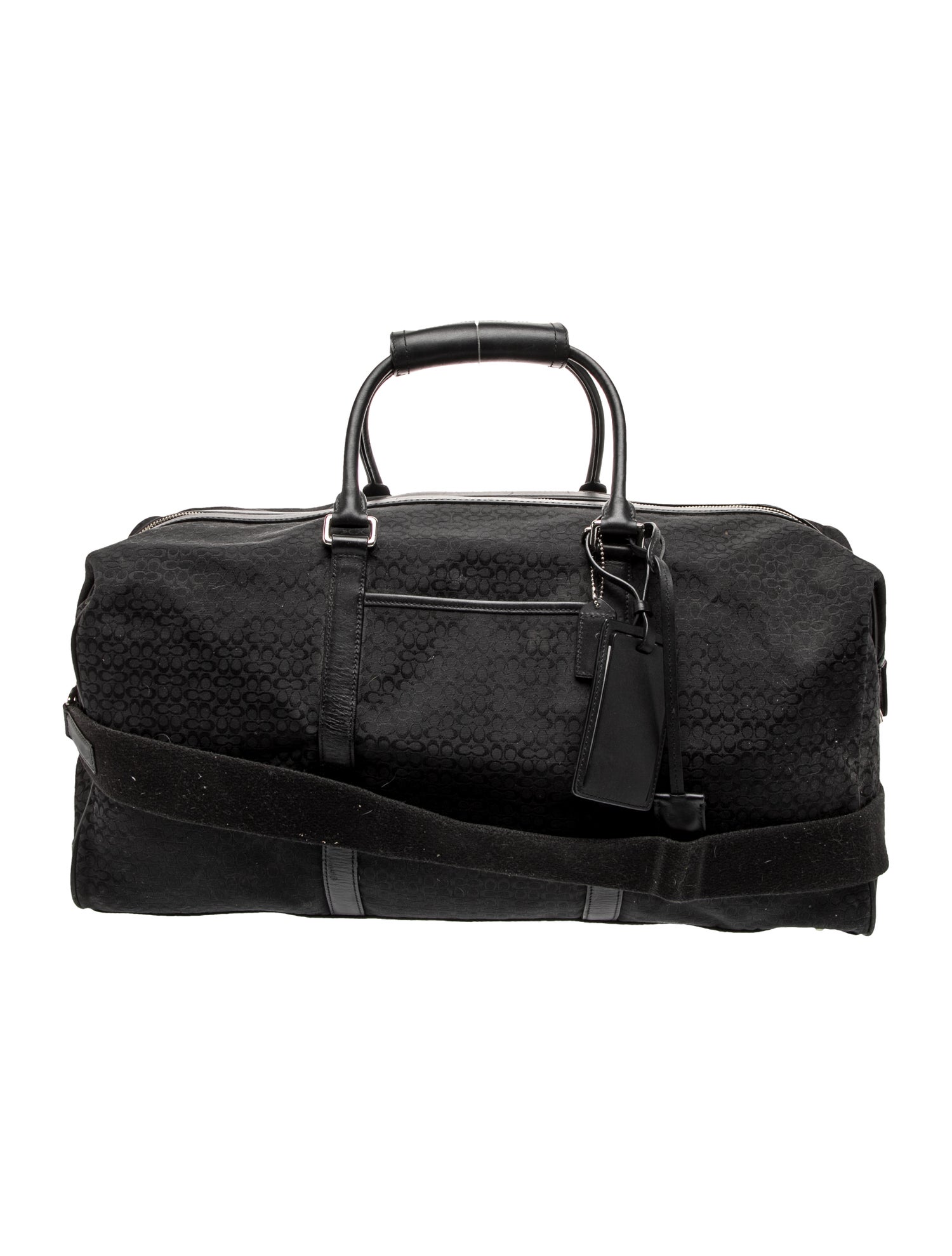 Nylon Black Signature Canvas Leather Large