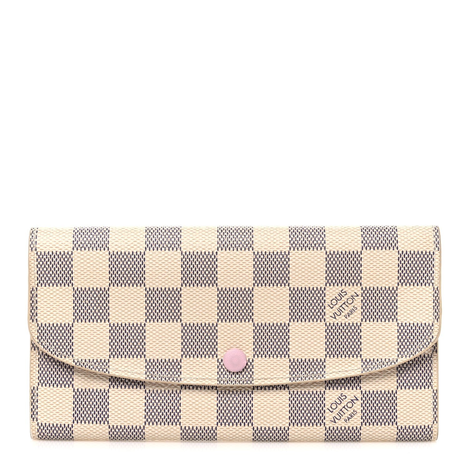 Louis Vuitton Damier Azur Emilie Wallet Rose Ballerine