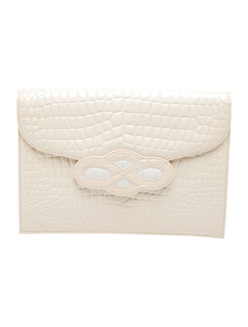 Embossed Leather Clutch
