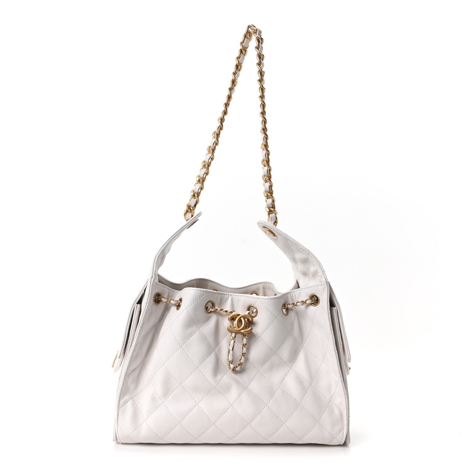 Chanel Caviar Quilted Small Chanel 25 Handbag White
