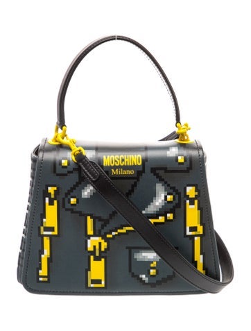 Moschino Leather Top Handle Bag