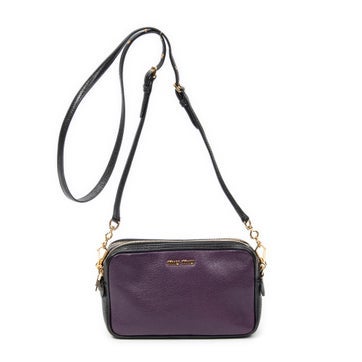 Miu Miu Leather Bicolor Double Zip Camera Crossbody