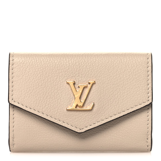 Louis Vuitton Soft Calfskin My LockMe Compact Wallet Greige