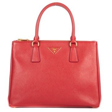 Leather Large Galleria Double Zip Tote