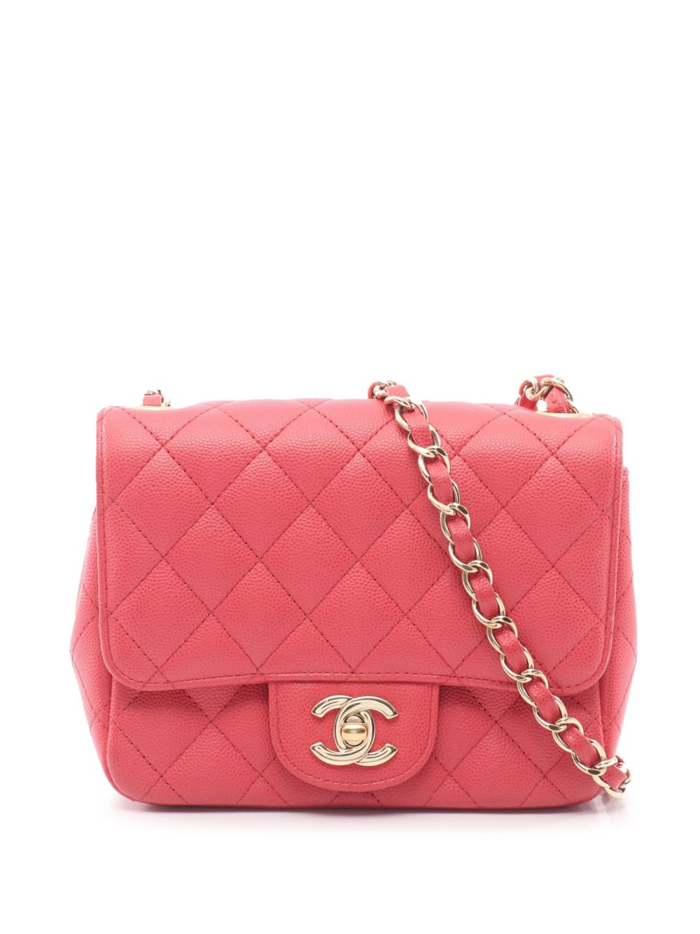 2016-2017 Mini Square Classic Caviar Single Flap crossbody bag