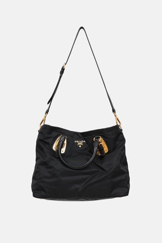 Tessuto & Leather Trim Bag