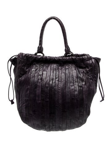 Leather Matelasse Leather Tote Bag Vintage