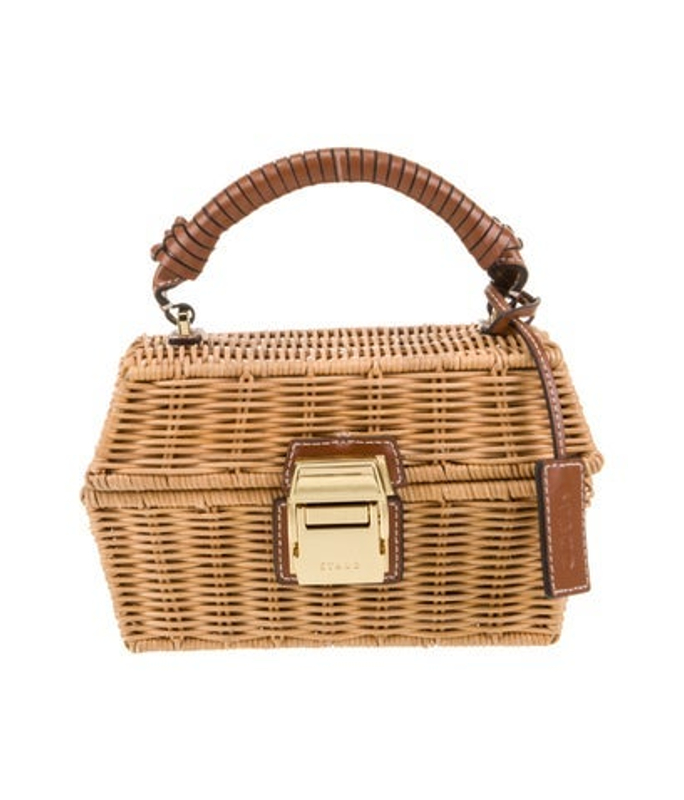 Staud Straw Top Handle Bag