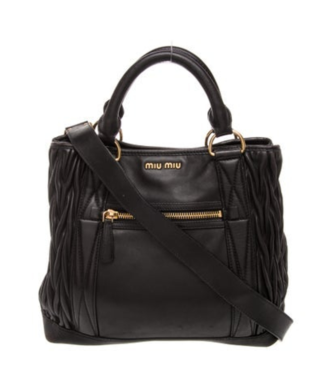 Miu Miu Miu Leather Top Handle Bag