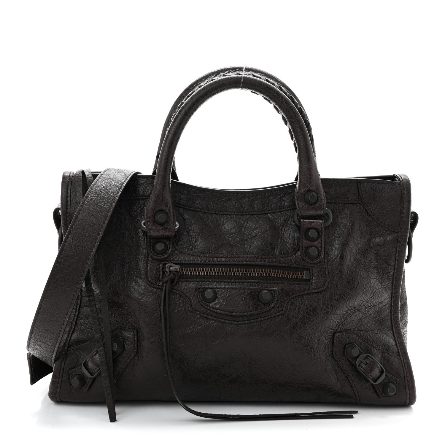 Balenciaga Agneau Arena Classic Hardware Small Le City Espresso
