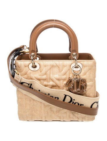 Dior Raffia Lady Dior Medium