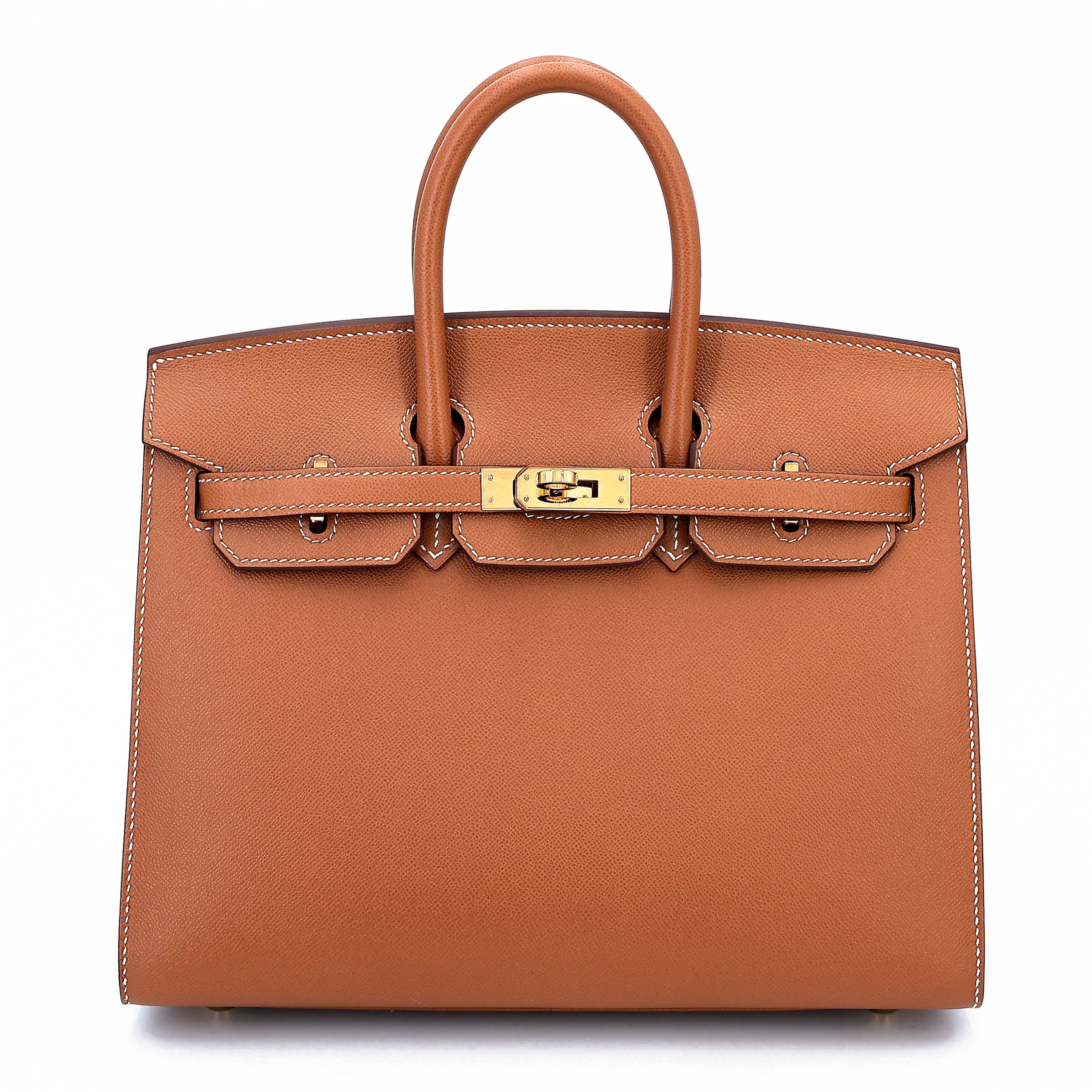 Hermes Excellent ( Rank SA ) HERMÈS Birkin 25 Sellier Gold (37) Madame Gold hardware Z (2021)