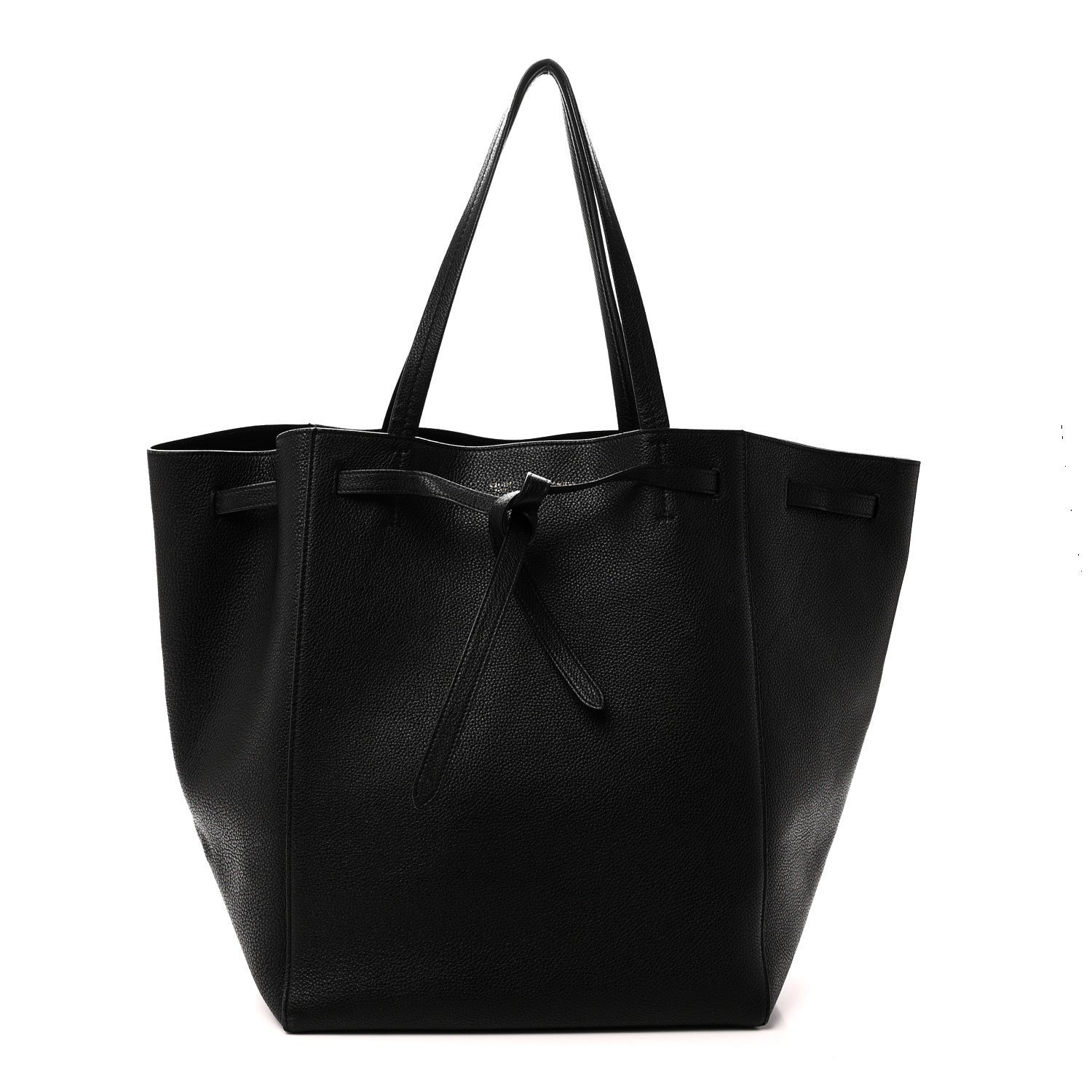 Celine Soft Grained Calfskin Medium Belt Cabas Phantom Black
