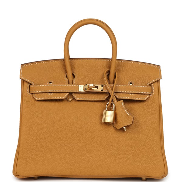 Hermes Hermes Birkin 25 Naturel Sable Togo Gold Hardware