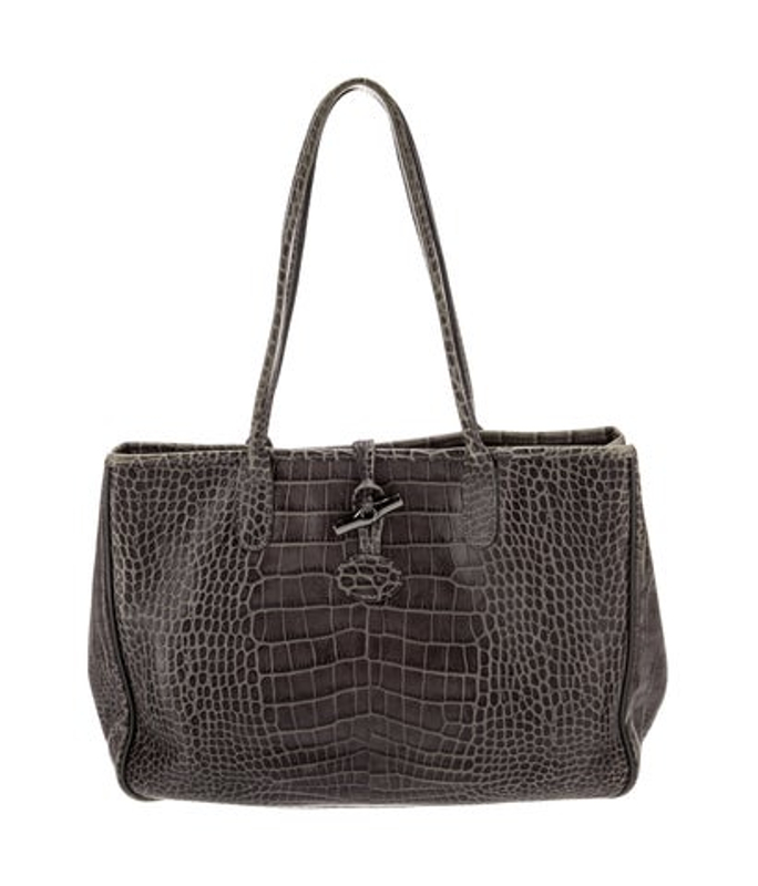 Longchamp Embossed Leather Roseau
