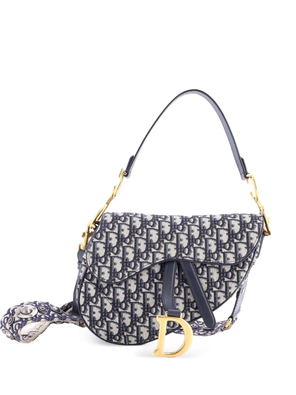Saddle Handbag with Strap Oblique Canvas Medium shoulder bag