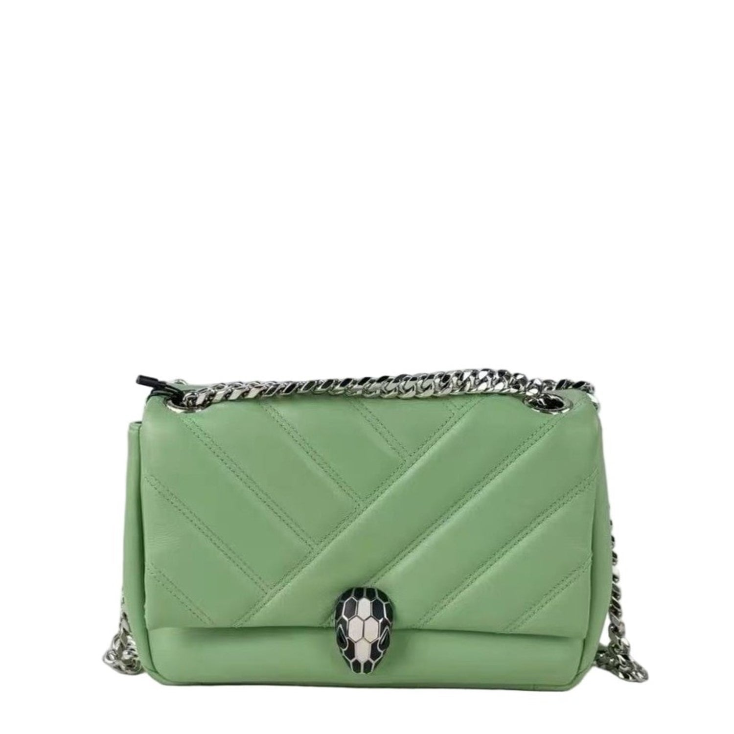 Bvlgari Calfskin Serpenti Cabochon Crossbody Bag Small