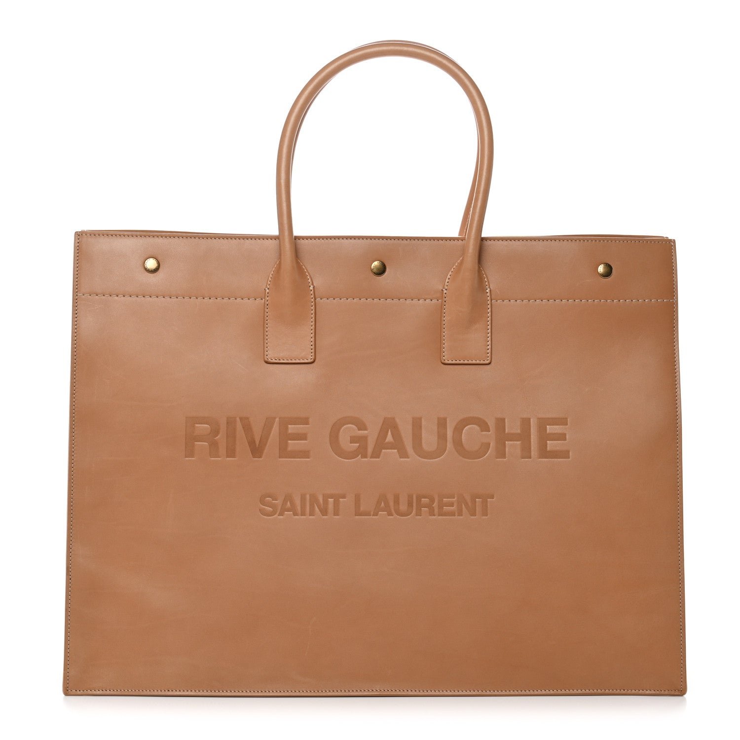 Saint Laurent Vitello Large Rive Gauche Tote Natural