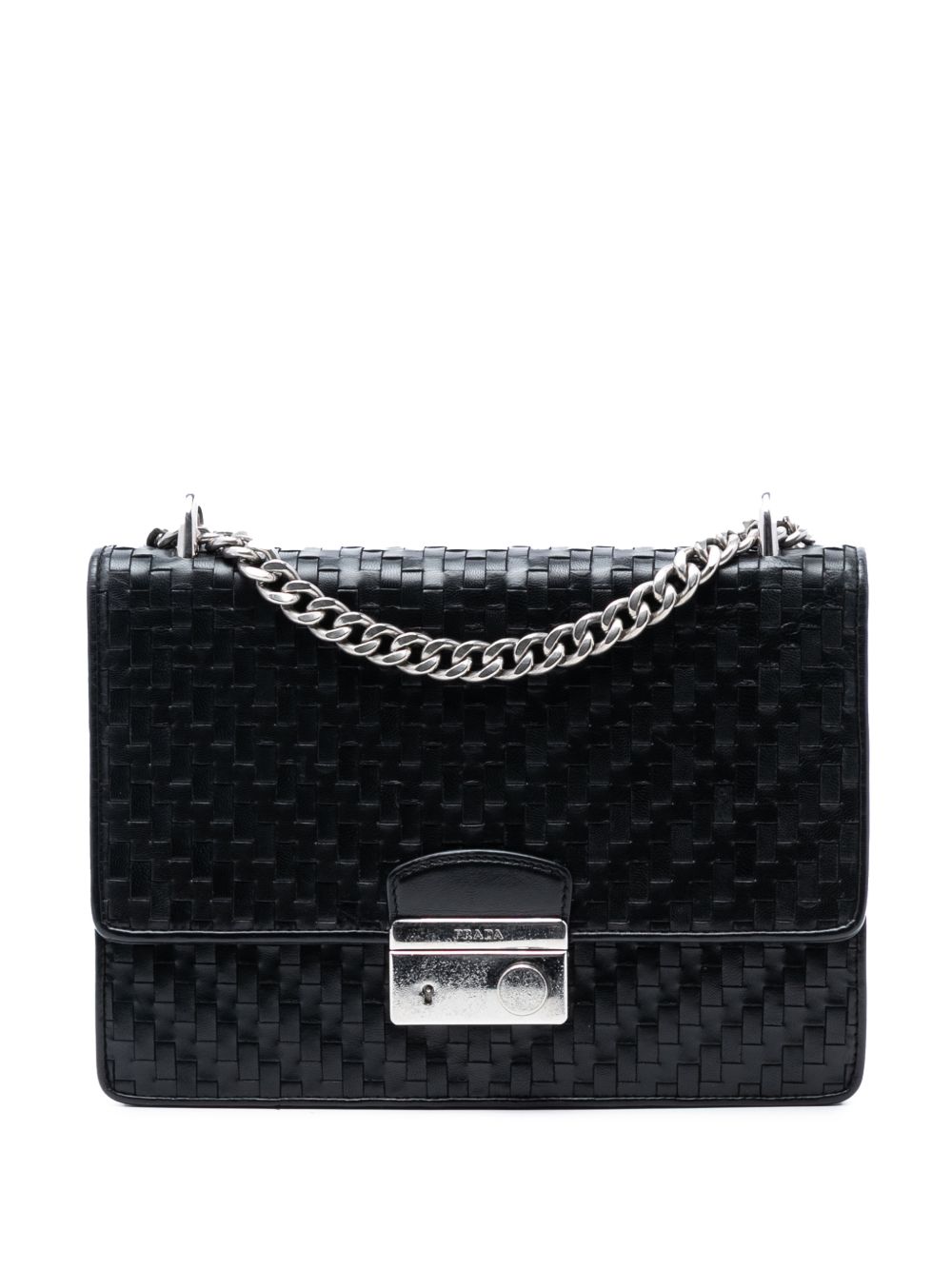 2013-2025 Woven Madras Leather Chain Flap Bag crossbody bag