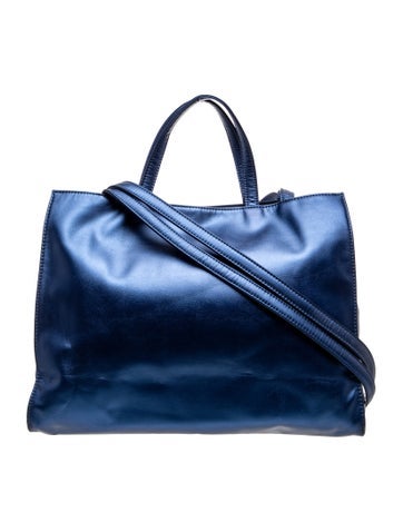 Telfar Vegan Leather Cobalt Shopping Bag Medium