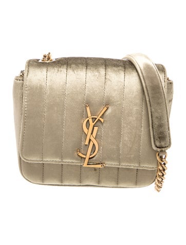Saint Laurent Velvet Small Vicky Crossbody Bag