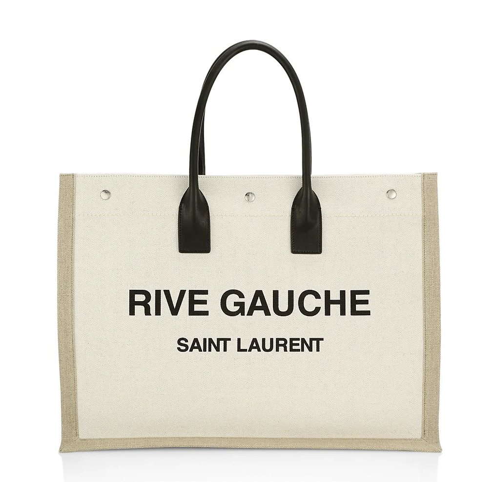 Saint Laurent Saint Laurent Rive Gauche Tote Large, Beige, New in Dustbag MA001