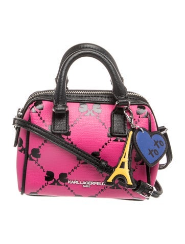 Karl Lagerfeld Leather Top Handle Bag