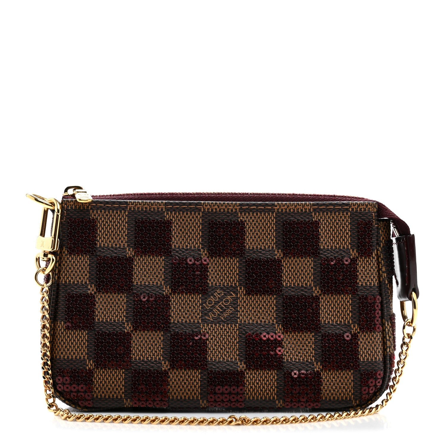 Louis Vuitton Louis Vuitton Damier Paillettes Mini Pochette Accessories Red