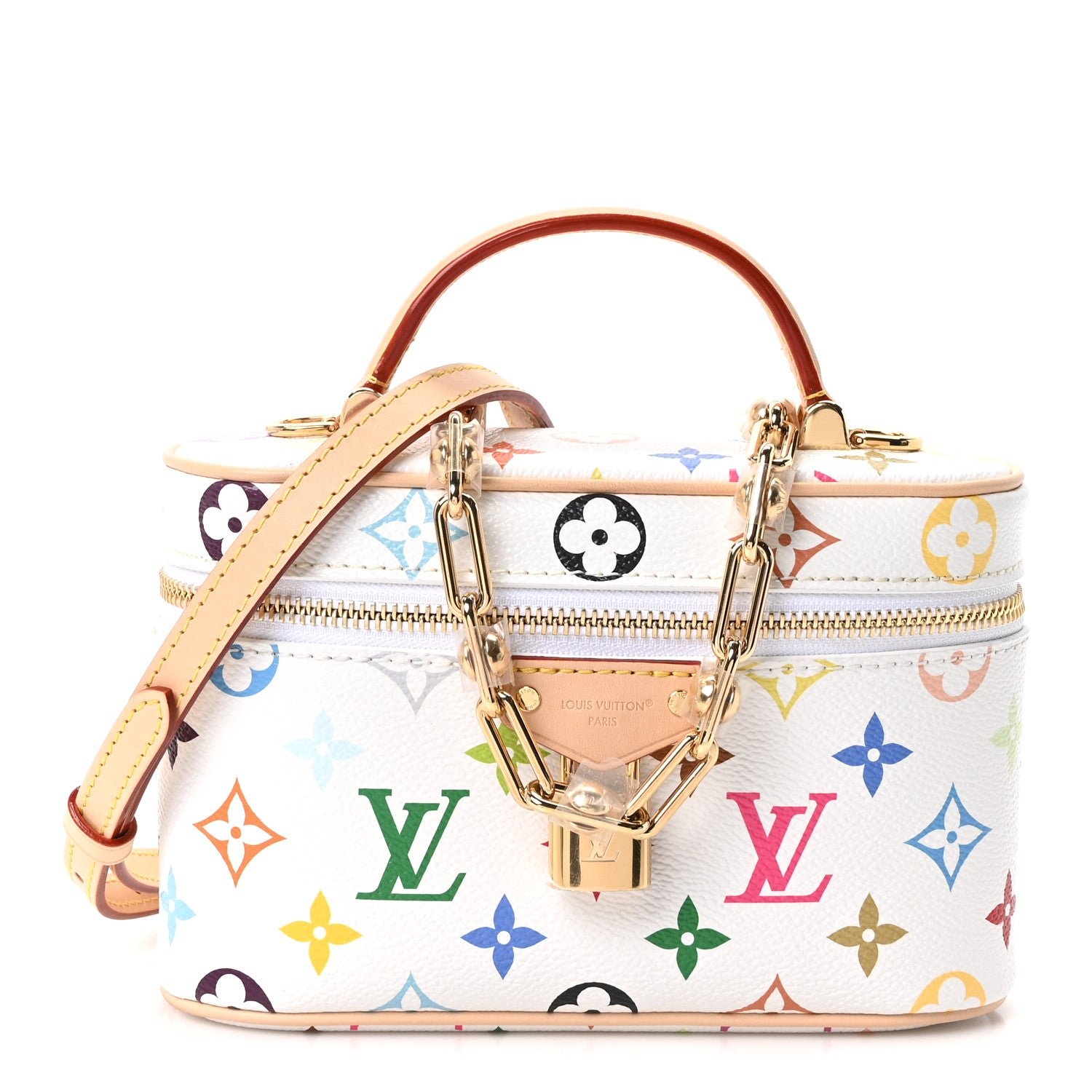 Louis Vuitton LV x TM Monogram Multicolor Vanity Chain Pouch White