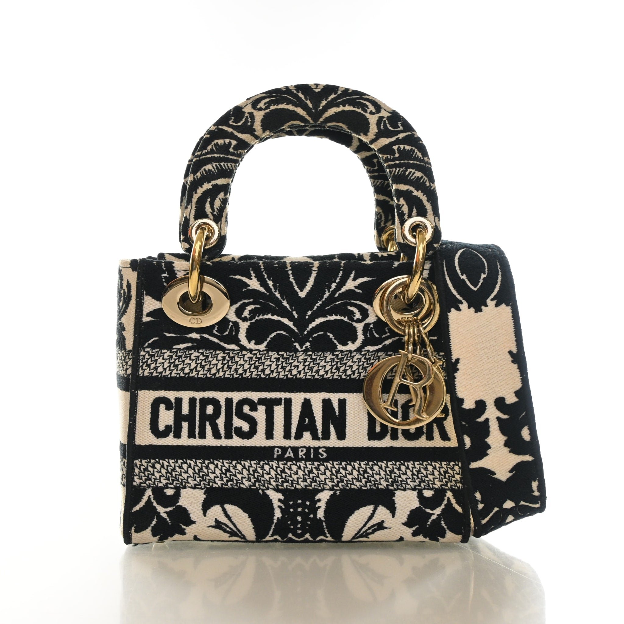 Christian Dior Mini Embroidered Canvas Lady D-Lite