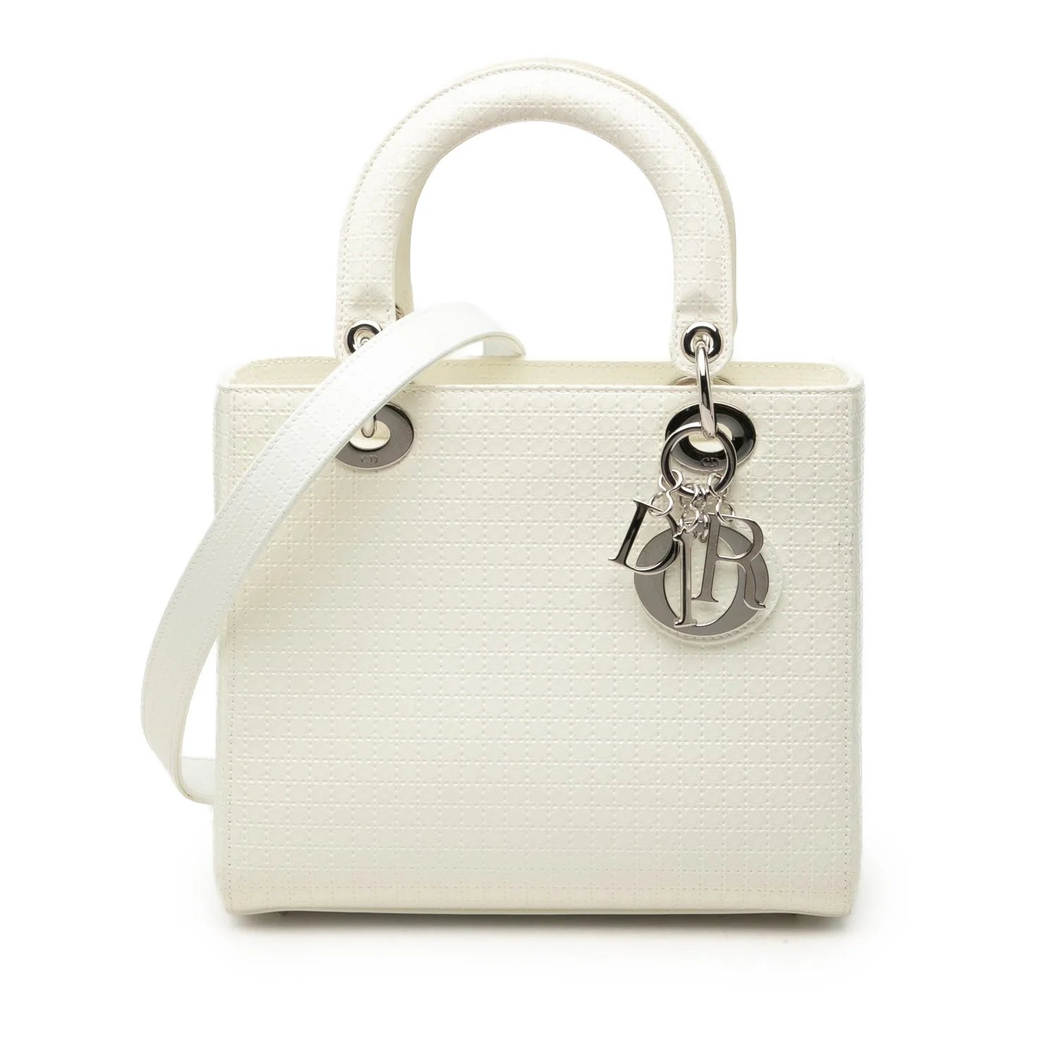 Patent Leather Medium Microcannage Lady Dior