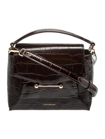 Embossed Leather Top Handle Bag