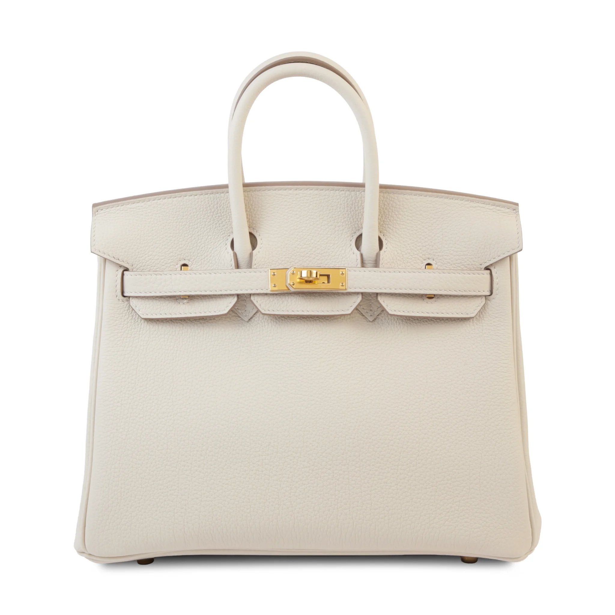 Brand New ( Rank N ) HERMÈS Birkin 25 Craie (10) Togo Gold hardware G (2026)