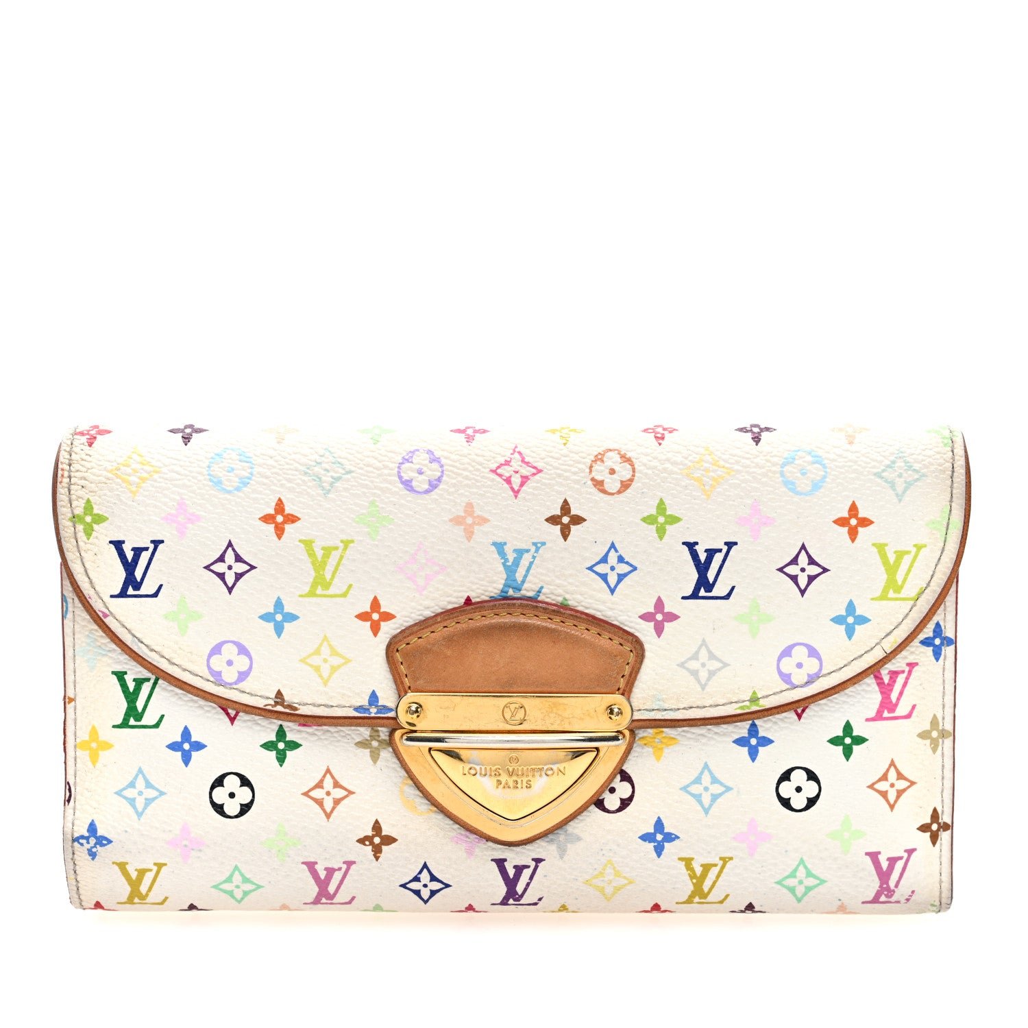 Louis Vuitton Monogram Multicolor Eugenie Wallet White Litchi