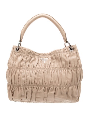 Nappa Gaufre Leather Shoulder Bag