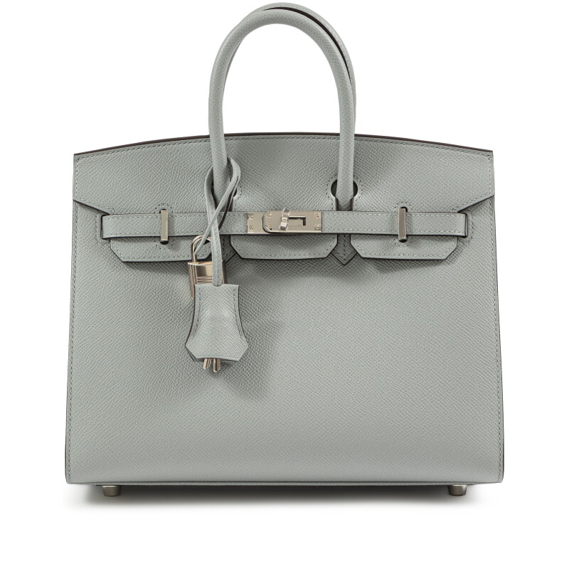 Bleu Glacier Epsom Birkin Sellier 25 Palladium Hardware, 2024
