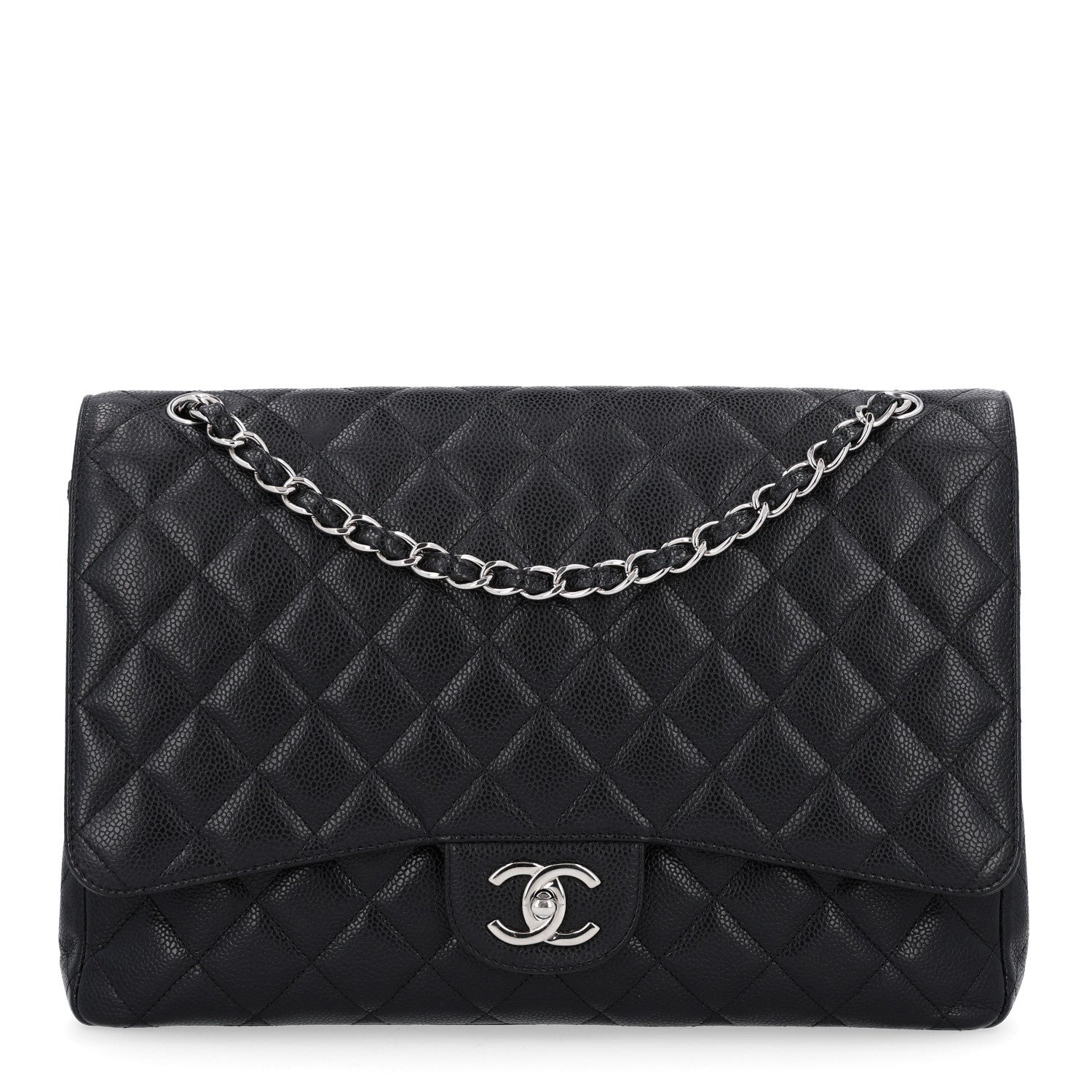 Chanel Caviar Quilted Maxi Double Flap Black