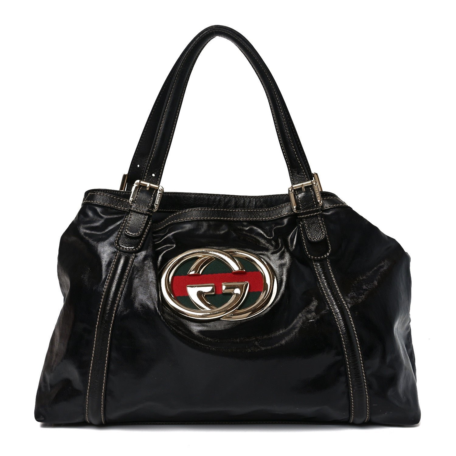 Gucci Dialux Medium Britt Tote Black