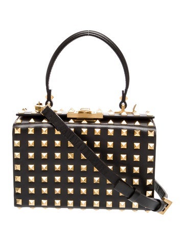 Valentino Rockstud Top Handle Bag