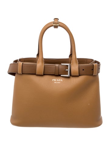 Leather Buckle Bag w/Belt Medium