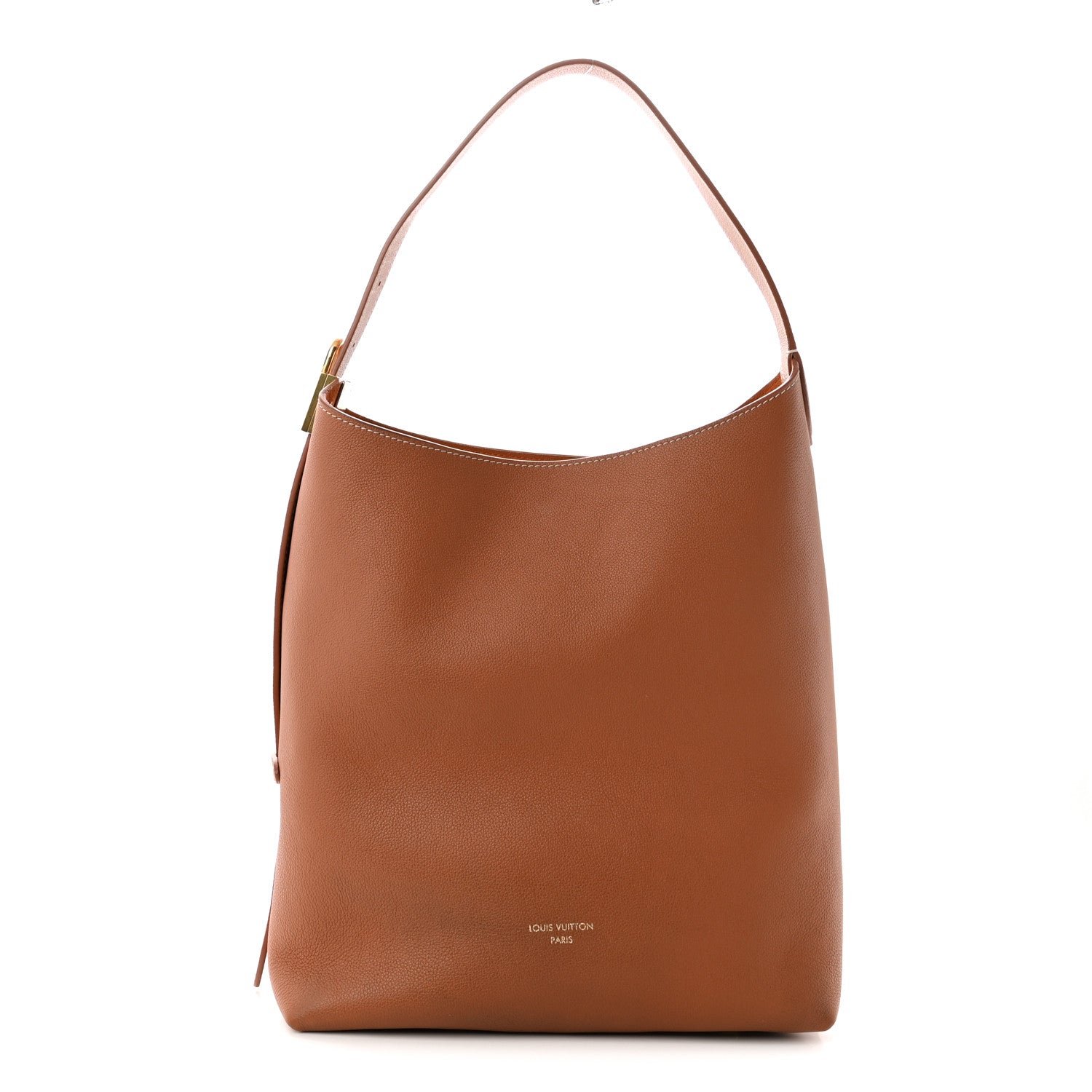Louis Vuitton Grained Calfskin Low Key Hobo MM Cognac