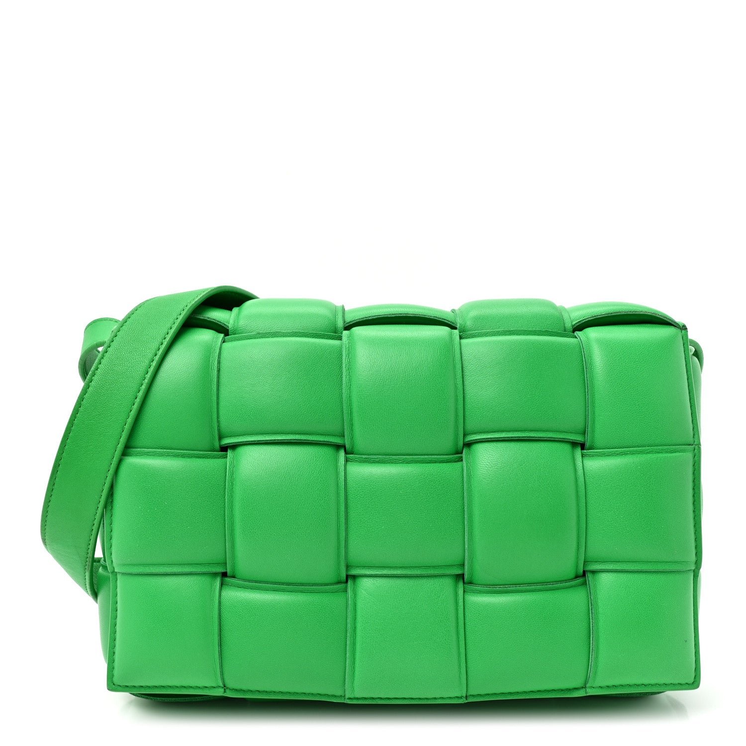 Bottega Veneta Nappa Maxi Intreccio Padded Cassette Crossbody Bag Parakeet