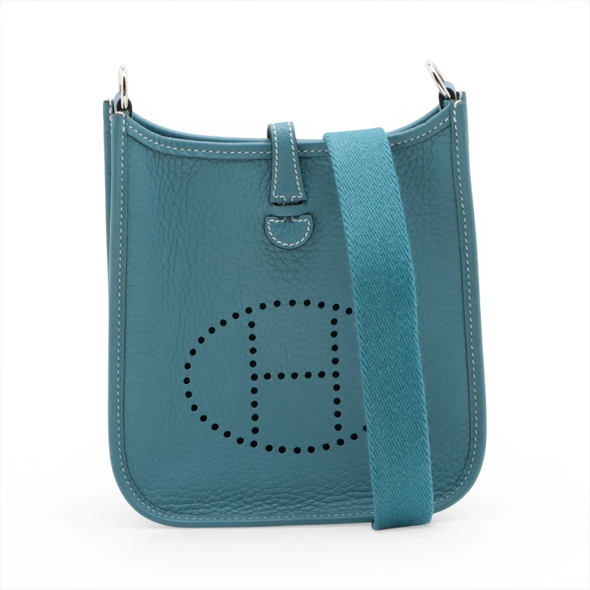 Hermès evelyn 16 TPM Amazon Taurillon Clemence NEW BLUE JEEN Silver Metal Fittin
