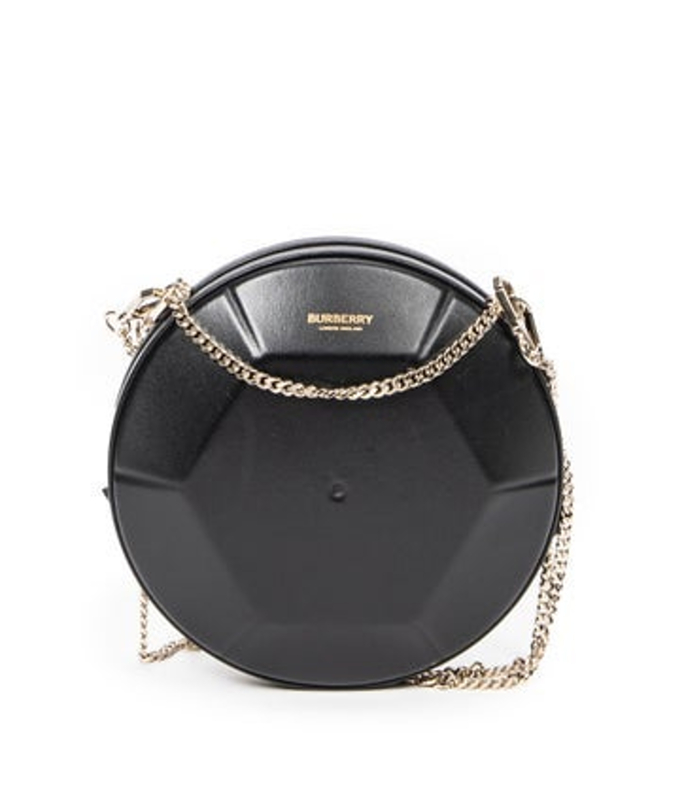 Burberry Calf Leather Round Chain Clutch