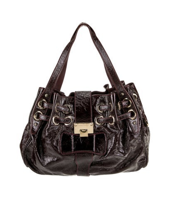 Jimmy Choo Choo Patent Leather Shoulder Bag