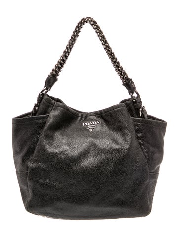 Enameled Metal Triangle Top Handle Bag