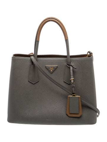 Saffiano Leather Double Bag Medium