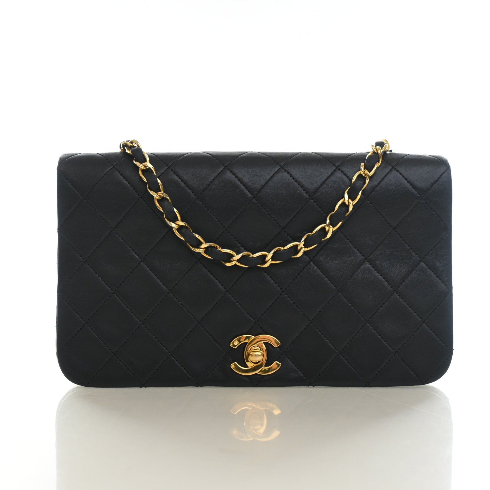 Chanel Vintage Small Lambskin Full Flap Bag